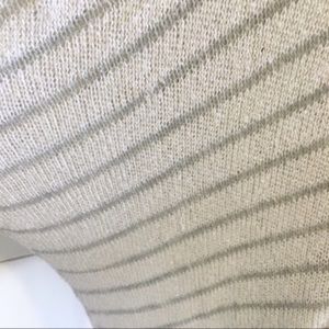 Final Touch Tops - white and gray striped batwing top Final Touch Tops - white and gray striped batwing top
